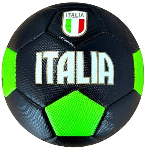 Adult Boy Football – Football Balls Training for Leisure Time – Ball Italy Large Size 5 – Ball for Child – Soccer Ball – Gift Idea for Children Adults (Neroverde)