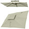 QSPNVFB 4x3M Auvent De Parapluie Déporté Rectangulaire 8 Baleines Toile De Rechange pour Parasol De Terrasse, Couverture De Parasol Piscine Jardin(Taupe,Double Top 3x4m(10' x 13'))