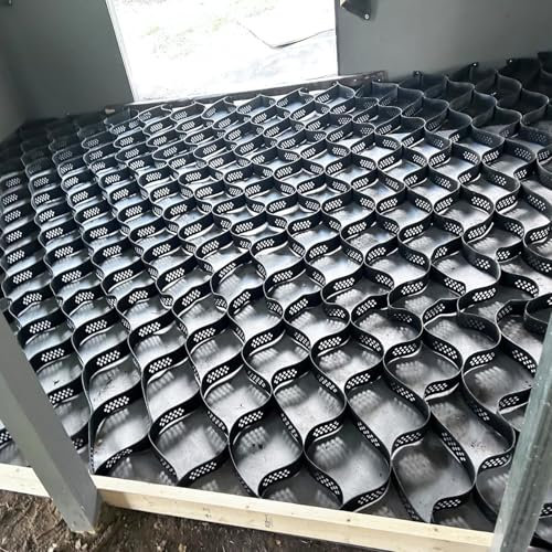 Grilles stabilisatrices en nid d'abeille perméables et résistantes de 10,2 cm – Base de garage et abri de jardin, idéale pour les allées, les allées, le jardin (1 m x 2 m)