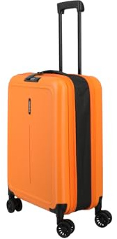Travelite Koffer Handgepäck mit 4 Rollen für Condor + Ryanair, integriertes Zahlenschloss, Bordtrolley Basics: Kompakter Hartschalen Trolley mit Faltfunktion, 55x40x20 cm, 2,9 kg