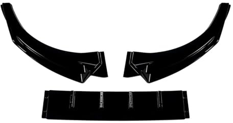 Für VW Für Polo MK4 9N 2005 2006 2007 2008 Frontstoßstangenspoiler Geteilter Kotflügel Frontspoiler(Glossy Black)