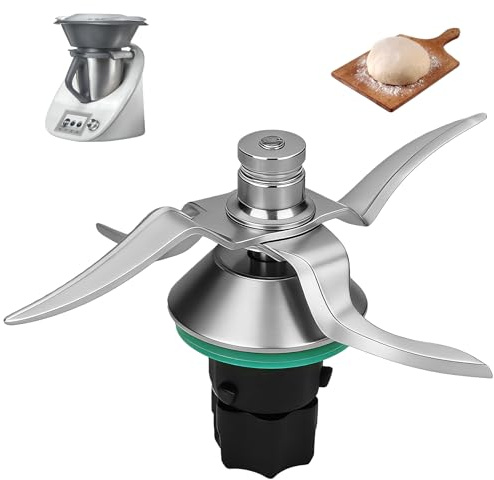 Ersatzmesser kompatibel mit Thermomix TM5 & TM6 – Vierblatt-Mixmesser mit Dichtring, robustes Zubehörteil als Ersatz für Küchenmaschine, passend für thermomix messer tm6 & tm5