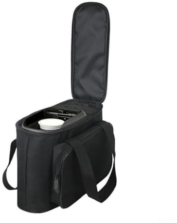 Yhenlovtt Bolsa de transporte para cafetera de una sola porción, funda compacta de tela Oxford con compartimentos laterales para cápsulas y accesorios para cocina, oficina, viajes