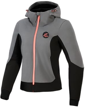 Alpinestars Stella Radium Tech Damen Motorrad Zip Hoodie, grau/schwarz, XS