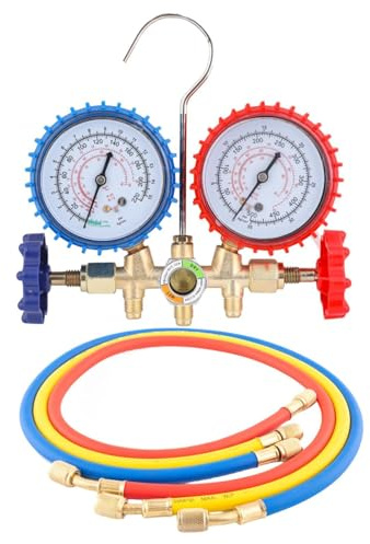Gzadii Car Air Conditioning Maintenance Kit with Pressure Gauge, Maintenance Device for Vehicle Air Conditioning, for All Car Owners