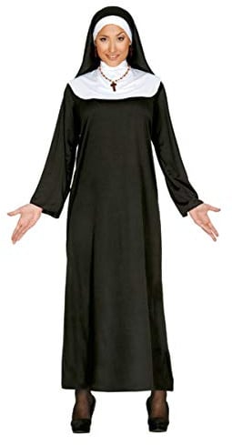 Horror-Shop 2-TLG. Nonnen Kostüm für Fasching & Halloween L