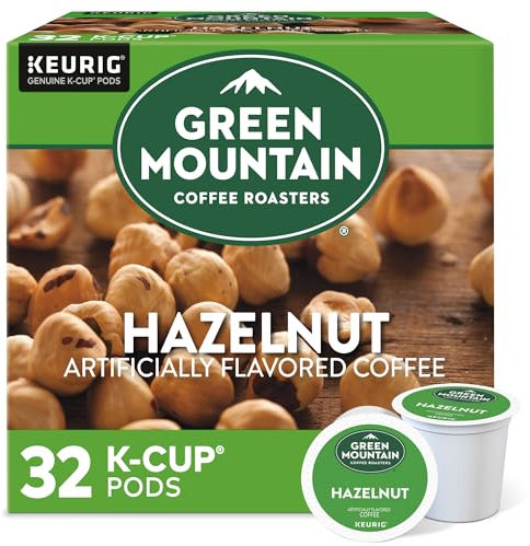 Green Mountain Coffee Roasters Hazelnut, Single-Serve Keurig K-Cup Pods, Flavored Light Roast Coffee, 32 Count