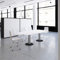Optima Konferenztisch Bootsform 200x100 cm Besprechungstisch Weiß Tisch Esstisch Küchentisch