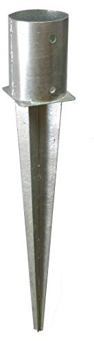 EXCOLO Einschlagbodenhülse Rund 101 mm – Feuerverzinkt – Einschlaghülse für Holzpfosten Ø 100 mm – Pfostenträger ohne Betonieren – Bodenhülse für Holzzaun & Lamellenzaun