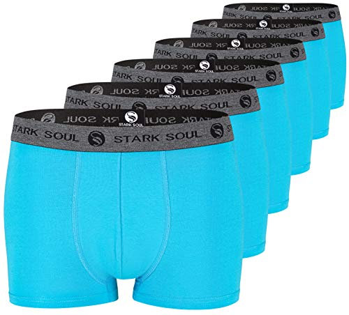 STARK SOUL 1017.18 Shorts, Lot de 6 Boxers Turquoise, XL Hommes