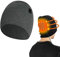 Woolala Electric Heated Knitted Beanies for Men Women, Winter Skull Cap Warm Heating Hats for Skiing, Skating, Camping, Fishing Grey