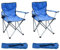 2-er Set Anglersessel Campingstuhl Faltstuhl Angelstuhl Anglerstuhl Regiestuhl Blau mit Getränkehalter und Tasche belastbar bis 120kg