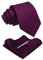 JEMYGINS Cravate Homme violet en Coton à Carreaux Multicolores et Pinces à cravate et Carre de poche Ensemble Compris boîte