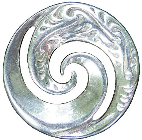 William Sturt Koru Schalring, Spiralform, Maori Koru, entworfen in Neuseeland, handgegossen aus feinem Zinn