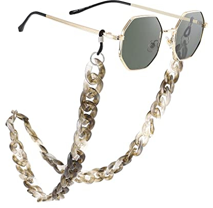 Bohend Mode Sonnenbrillen Kette Grau Frauen Brillenkette Acryl Brillenzubehör Zum Brillen und Sonnenbrillen