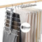 6 in 1 Hosenbügel Platzsparend, rutschfeste magische Hosenbügel,Mehrfach-Kleiderbügel,Jeder kann 6 Stück aufnehmen Anzughosen,Hosen, Jeans, Schals, Handtücher,Krawatten (Weiß1)