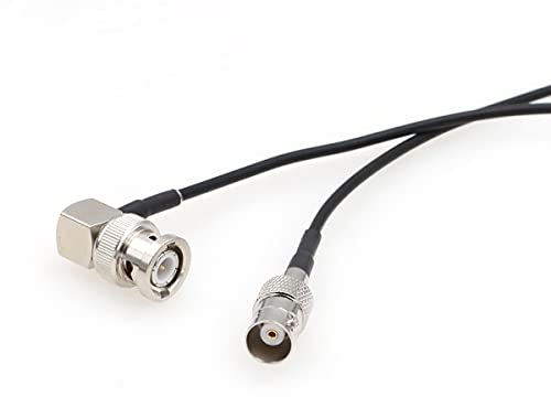 SZRMCC 3G HD SDI Kabel Rechtwinklig BNC Stecker auf BNC Buchse RG174 50ohm RF Koaxialkabel für Blackmagic ARRI RED Kamera Monitor Video Recorder (45cm)