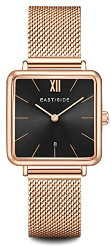 Eastside Damen Uhr analog Japan Quarzwerk mit Edelstahl roségold Armband 10080084