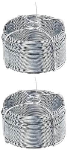 Alberts 530471 Drahtspule | verzinkt | Draht-Ø 1,1 mm | Länge 50 m | 2er Set