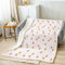 Loussiesd Erdbeere Flanell Fleecedecke 150x200cm Netter Erdbeere-Druck Wohndecke für Jungen Mädchen Cartoon Obst Streifen Kuscheldecke Orange Room Dekor Decke