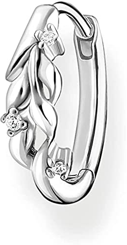 Thomas Sabo Einzel Creole Blätter mit Steinen 925 Sterling Silber CR681-051-14