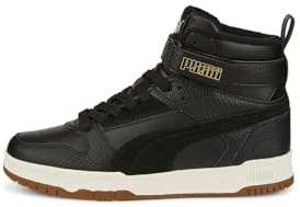PUMA RBD Game WTR Jr Sneaker, Black Black Team Gold, 38 EU