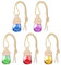 5 Pieces Car Perfume Bottle Diffuser, 8ml Car Perfume Glass Bottle Refillable Car Perfume Bottle Empty Air Freshener Car Hanging Perfume Bottle for Car Home Office