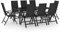 Tidyard 9-TLG. Garten Essgruppe Aluminium Gartengarnitur Gartenset Sitzgruppe Sitzgarnitur Gartenmöbel Gartentisch Gartenstuhl Tisch Stühle Anthrazit
