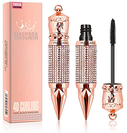 Mascara per ciglia Mascara per ciglia in fibra di seta 4D impermeabile e duraturo Mascara per ciglia volume e lunghezza Trucco occhi scintillante Mascara