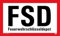 Aufkleber Hinweis Feuerwehr FSD Schild Folie selbstklebend ähnl. DIN 4066 | Variante wählbar Made in Germany, Größe: FSD (Text) | 10x6cm