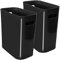 Youngever Paquete de 2 cubos de basura delgados de 10 litros, contenedores de basura de plástico reutilizables, con asas para oficina en casa, sala de estar, sala de estudio, cocina, baño (negro)