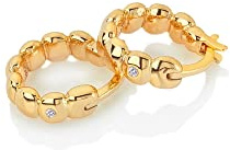 Hot Diamonds x Golden Edit Sterling Silver Gold Plated Beach Earrings | 18ct Gold Plating