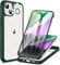 CENHUFO Compatible with iPhone 14 Plus Case Built-in Glass Screen Protector with Camera Lens Protector, 360°Full Body Heavy Duty Protective Phone Case for iPhone 14 Plus case Shockproof -Green
