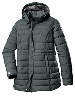 STOY Damen Jacke in Daunenoptik/Steppjacke mit abzippbarer Kapuze STW 11 WMN QLTD JCKT, dunkel blaugrün, 52, 38825-000