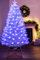 Christmas Tree World | 5ft Artificial White Blue Ripple Effect Fibre Optic Tree | Bushy and Luxury Quality PVC Tips | Easy to Assemble and Take Down | 70cm Diameter