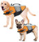 ALAGIRLS Hund Rettungsweste, Badeanzug Mit Reflektierenden Streifen Und Rettungsgriff - Verstellbare Schwimmweste für Haustiere - ALADLJ002-XIN-Orange L