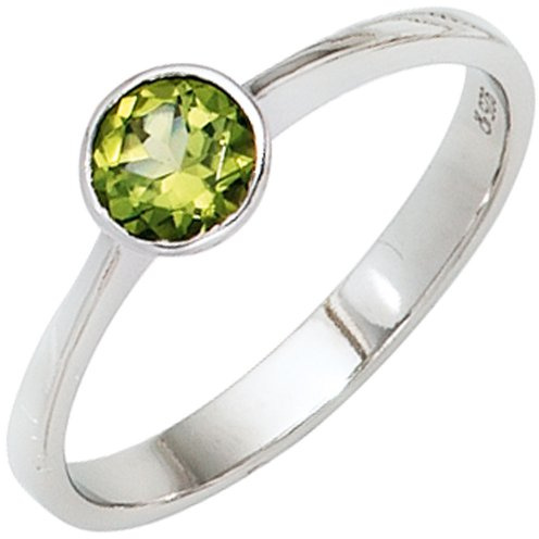 Ring Damenring Peridot grün 925 Silber rhodiniert Fingerschmuck Damen