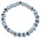 Majas Perlen Armband Lache Lebe Liebe - Acryl Hellgrau 6mm - echte Edelsteine Rosenquarz Labradorit Amazonit uvm. - Geschenk Motto Statement Glücksbringer - Handmade Personalisierbar