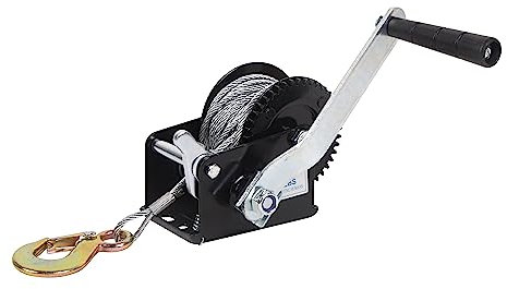 LFGUD Hand Winch Boat Trailer Winch Heavy Duty Hook with 33ft Steel Cable, Ratchet Manual Operated Winch for Trailers ATV UTV Boat Marine