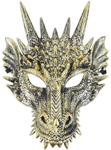 TOYANDONA Masque de dragon Masques d'Halloween pour adultes Masques d'Halloween effrayants Masque de costume de fête d'Halloween Costume de dragon Nouveaux masques de tête Animal Bal de fin d'année