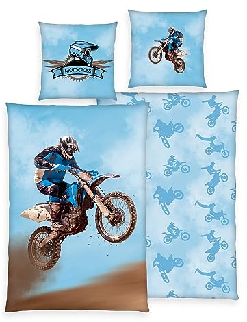 Klaus Herding GmbH Motocross Bettwäsche Set 2tlg. 135x200 cm 100% Microfaser