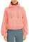 icyzone Damen Kapuzenjacke Teddy Fleece Plüschjacke mit Kapuze Casual Zip Hoodie mit Kangrootaschen (Pale Pink, M)
