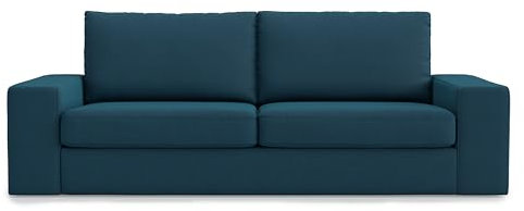 MASTERS OF COVERS Ersatzbezug Kompatibel mit Kivik 3 Sitzer Sofa, Kivik 3 Sitzer Sofabezug, Kivik Bezug, Kivik 3er Bezug, Kivik Loveseat Bezug, 228 x 95 x 83 cm (Dunkler Ozean, Polyester Petite)