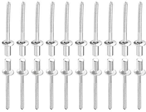 DTGN 4mm x 10mm (DxL) Ciegos Remaches - 50 Paquete - Bueno para Maquinaria Unión - 304 Inoxidable Acero Cúpula Cerrado Extremo Remache