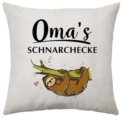 Aconesong Kissenbezug Mit Spruch - Oma's Schnarchecke - Geschenk Zum Geburtstag, Weihnachten, Muttertag für Großmutter, Frauen - Beste Oma Deko