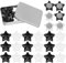 Wukong 24 Pack Star Fridge Magnets, Black+White Strong Whiteboard Magnets for Office, Pin Board, Notice Boards, Planning Boards, School, Postcard with Iron Box Ø 30 mm, 8mm Thick
