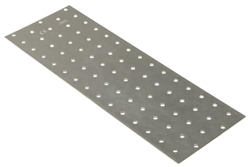 vidaXL Lochplatten 20 STK., Lochplatte mit Löchern, Multifunktional Lochblech Blech für Holzmöbel, Flachverbinder Verbindungsplatte, 2 mm 300x100 mm Verzinkter Stahl