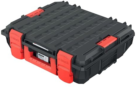 Kistenberg Werkzeugkoffer Werkzeugbox C Block Pro Tool Case, Box, Werkzeugkiste KXC454015 450 x 380 x 135 mm, Kunststoff, schwarz/rot