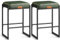 VASAGLE EKHO Kollektion - Barhocker 2er Set, Barstuhl, Küchenstuhl, Kunstleder mit Nähten, Mid-Century-Modern-Stil, 66 cm hoch, Hausbar, Esszimmer, einfacher Aufbau, waldgrün LBC086C01