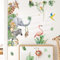 wondever Wandtattoo Dschungeltiere Tür Sticker Wandaufkleber Safari Elefant Giraffe Wandsticker Wanddeko für Kinderzimmer Schlafzimmer Türaufkleber